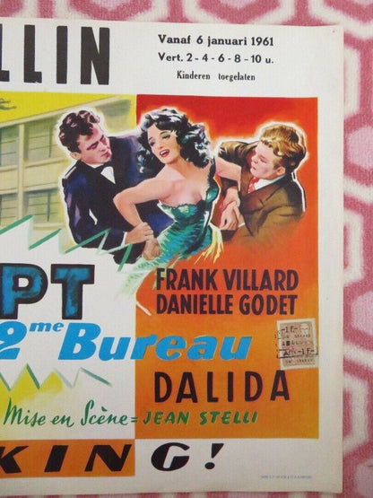 RAPT AU 2ME BUREAU/ Operation Abduction BELGIUM (14"x 21.5") POSTER 1958