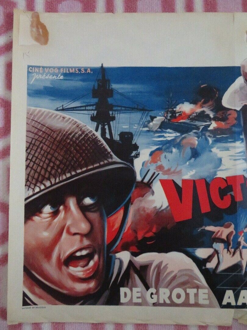 VICTOIRE EN MER/Victory at Sea BELGIUM (15"x 21.5") POSTER 1954