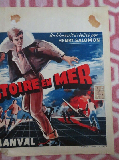 VICTOIRE EN MER/Victory at Sea BELGIUM (15"x 21.5") POSTER 1954