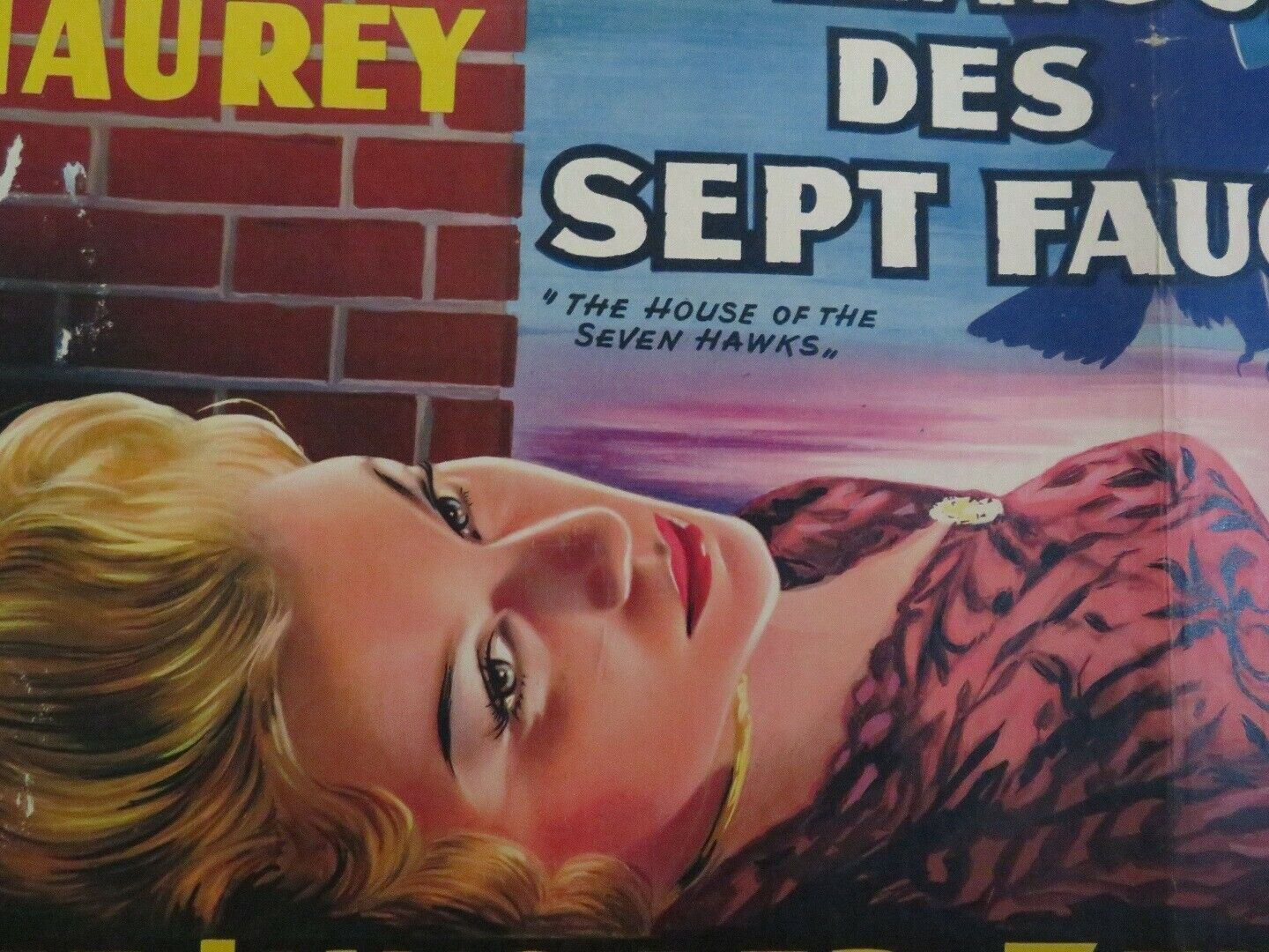 LA MAISON DES SEPT FAUCONS / THE HOUSE OF THE SEVEN HAWKS BELGIUM POSTER