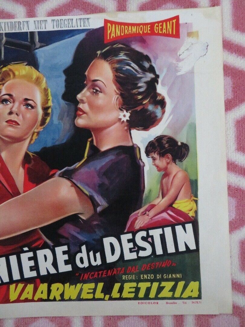 PRISONNIERE DU DESTIN/Incatenata dal destino BELGIUM (13"x 20.5") POSTER 1956