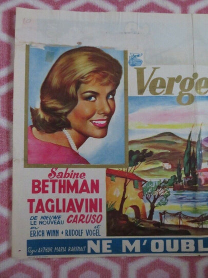 VERGEET MIJ NIET/ Vento di primavera BELGIUM (14.5"x 21") POSTER 1958