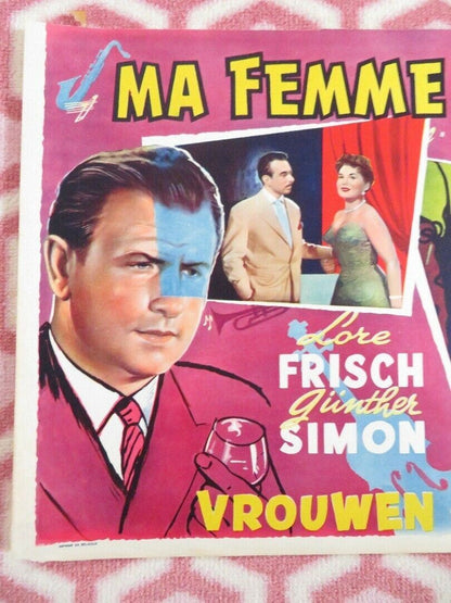 MA FEMME EST MUSICIENNE/ Meine Frau macht Musik BELGIUM (11"x 21") POSTER 1958