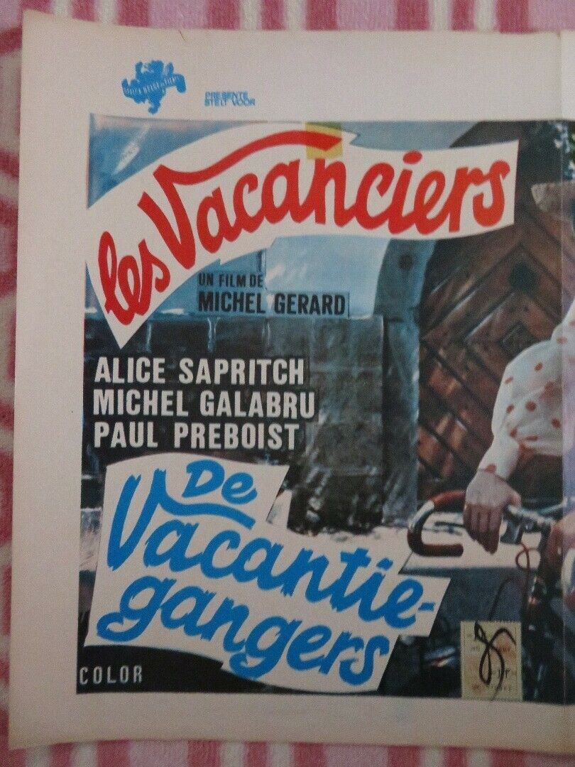 LES VACANCIERS BELGIUM (14.5"x 21.5") POSTER ALICE SAPRITCH 1974