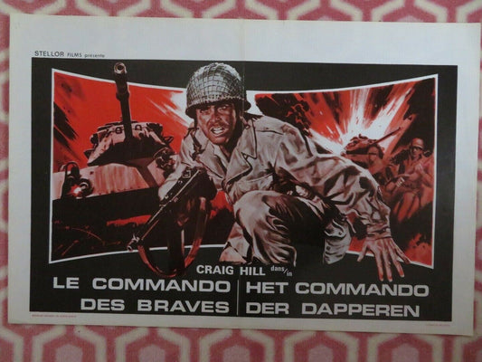 LE COMMANDO DES BRAVES/ When Heroes Die BELGIUM (14.5"x 21.5") POSTER