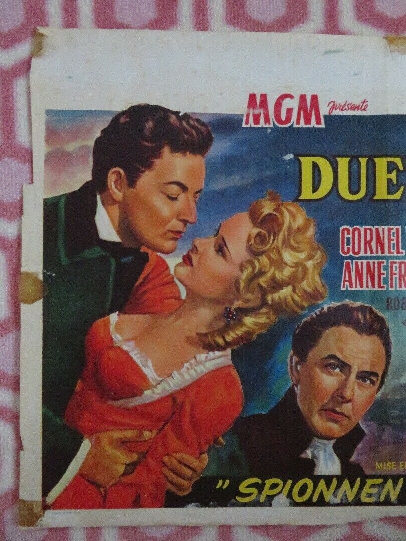 DUEL D'ESPIONS/ THE SCARLET COAT BELGIUM (14.5"x 21.5") POSTER CORNEL WILDE 1955