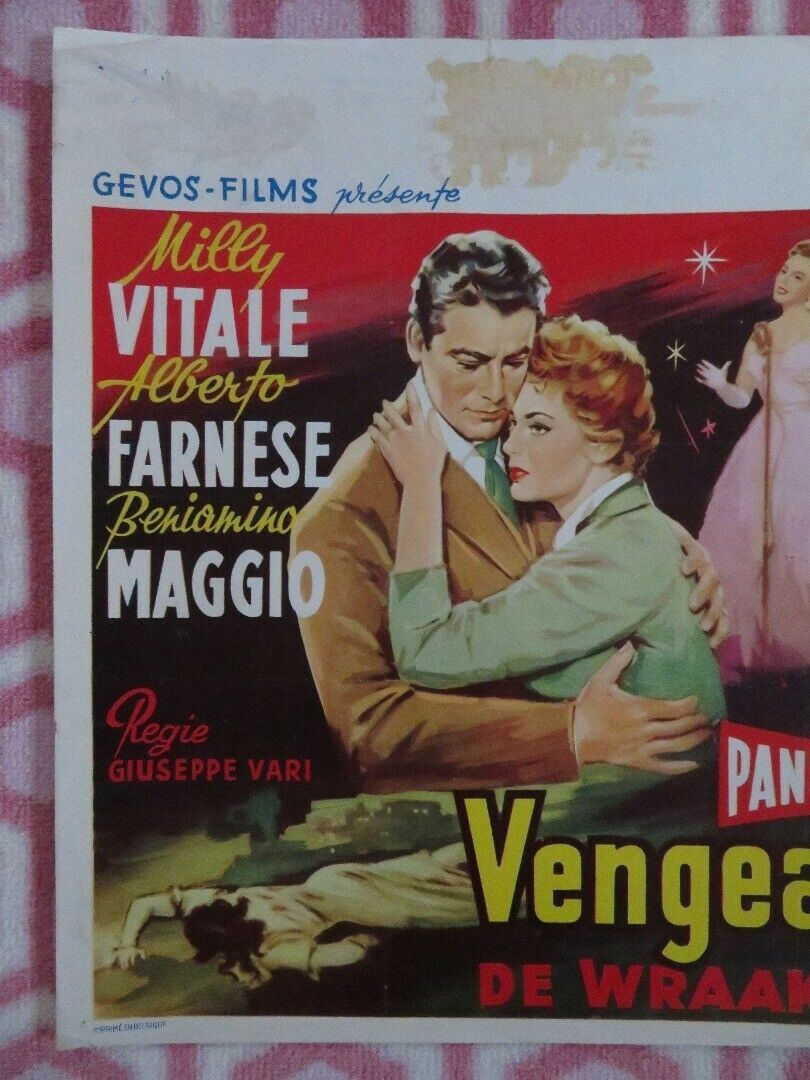 VENGEANCE DU DESTIN/ Vendicata! BELGIUM (14"x 21.5") POSTER 1956