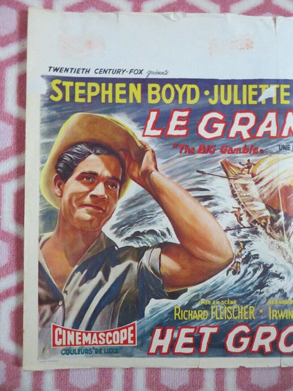 LE GRAND RISQUE/ THE BIG GAMBLE BELGIUM (15.5"x 21.5") POSTER STEPHEN BOYD 1961