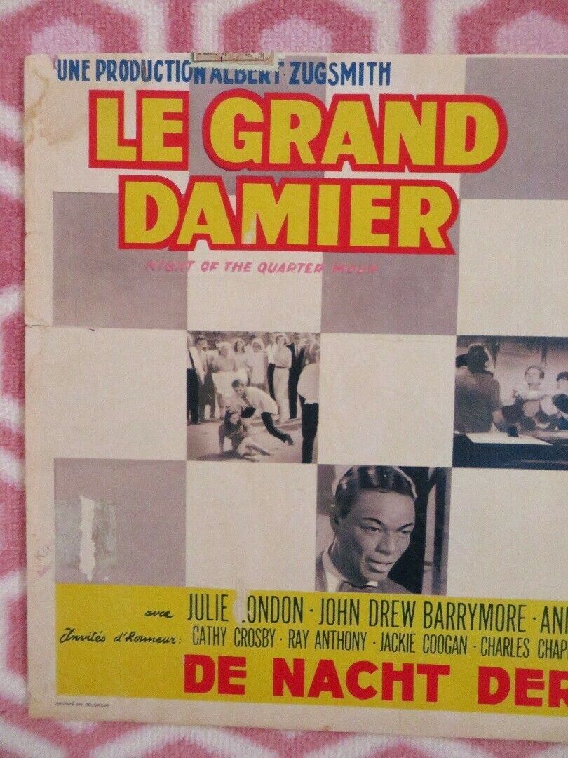 LE GRAND DAMIER/ Night of the Quarter Moon BELGIUM (12"x 21") POSTER 1959