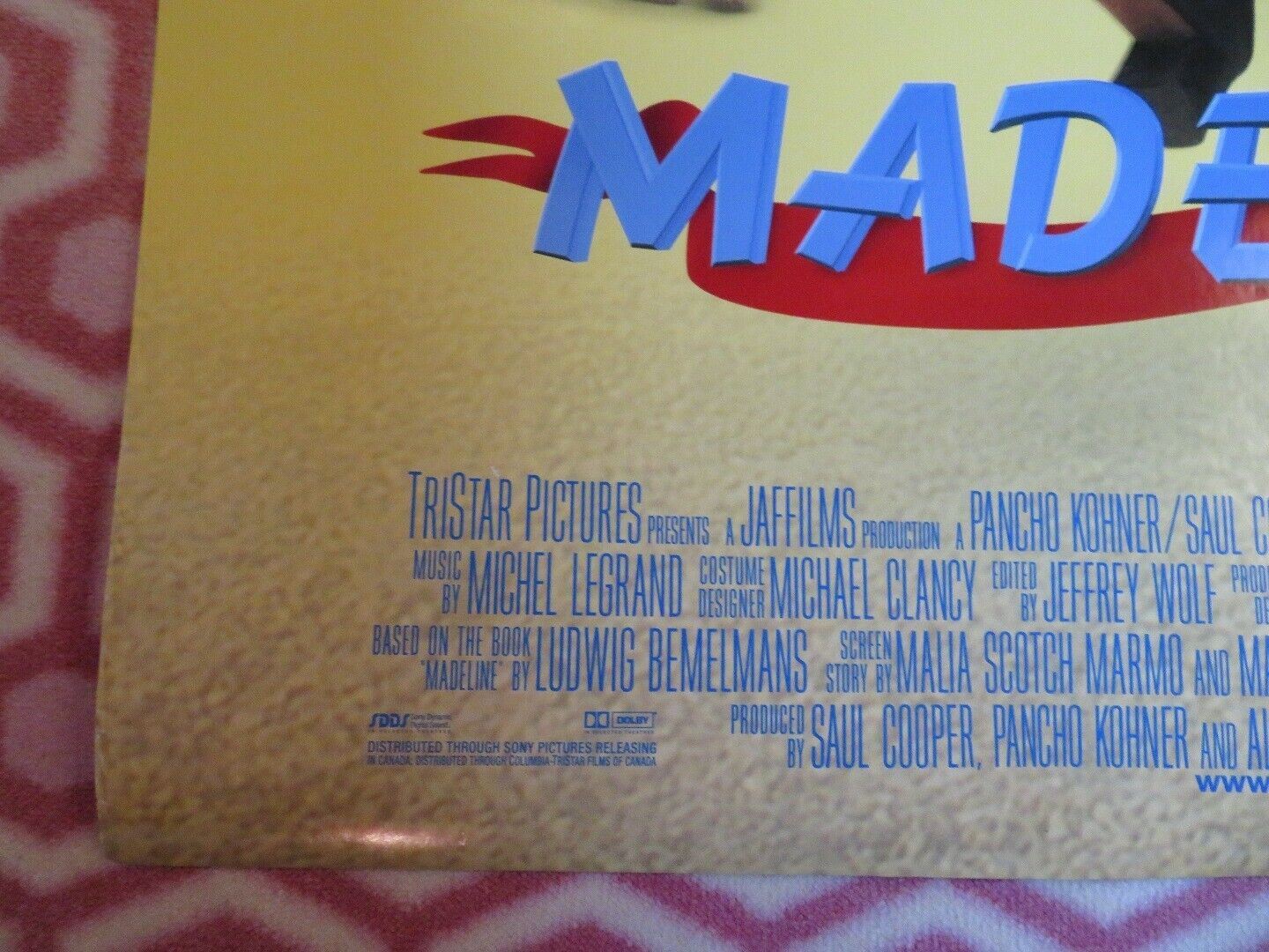 MADELINE US ONE SHEET ROLLED POSTER FRANCES MCDORMAND 1998