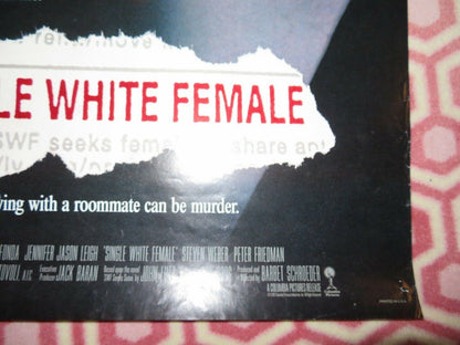 SINGLE WHITE FEMALE US ONE SHEET ROLLED POSTER BRIDGET FONDA 1992