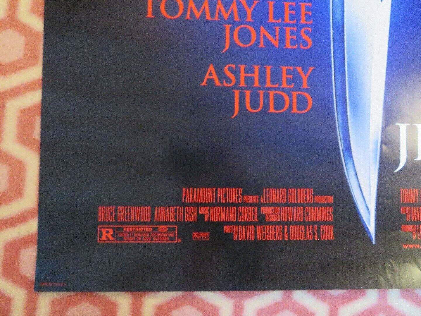 DOUBLE JEOPARDY US ONE SHEET ROLLED POSTER TOMMY LEE JONES ASHLEY JUDD