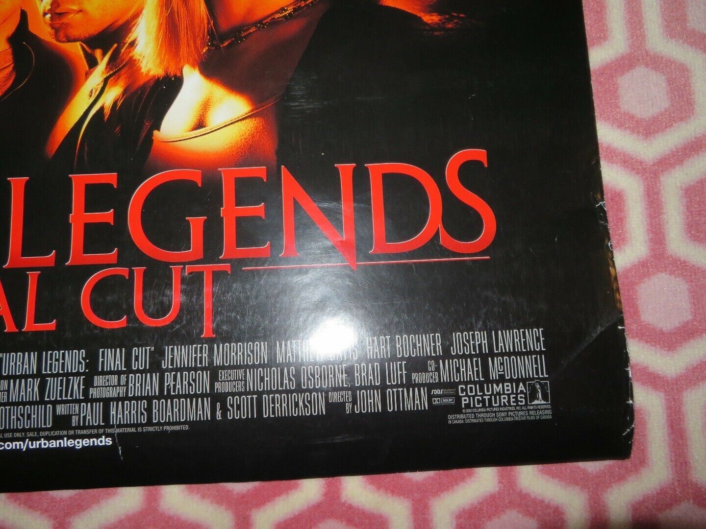 URBAN LEGENDS FINAL CUT US ONE SHEET ROLLED POSTER EVA MENDES 2000