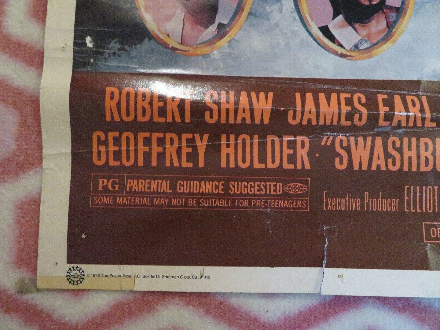 SWASHBUCKLER US ONE SHEET ROLLED POSTER POSTER PROS ROBERT SHAW 1976