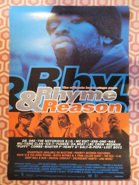 RHYME & REASON US ONE SHEET ROLLED POSTER B-REAL KURTIS BLOW DR.DRE