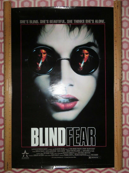 BLIND FEAR US ONE SHEET ROLLED POSTER SHELLY HACK TOM BERRY 1989