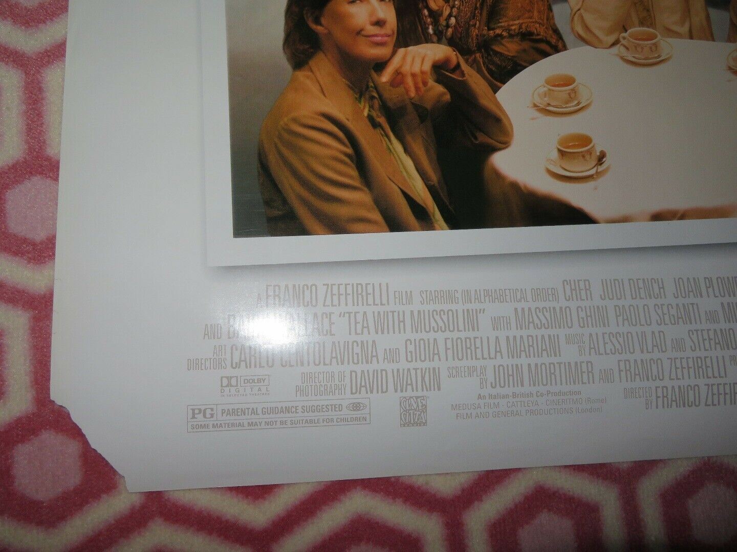 TEA WITH MUSSOLINI US ONE SHEET ROLLED POSTER FRANCO ZEFFIRELLI 1999