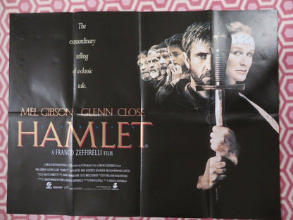 HAMLET QUAD (30" x 40") POSTER MEL GIBSON GLENN CLOSE 1990