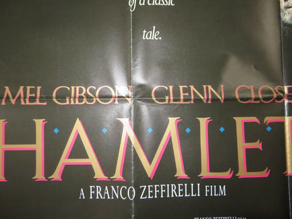 HAMLET QUAD (30" x 40") POSTER MEL GIBSON GLENN CLOSE 1990