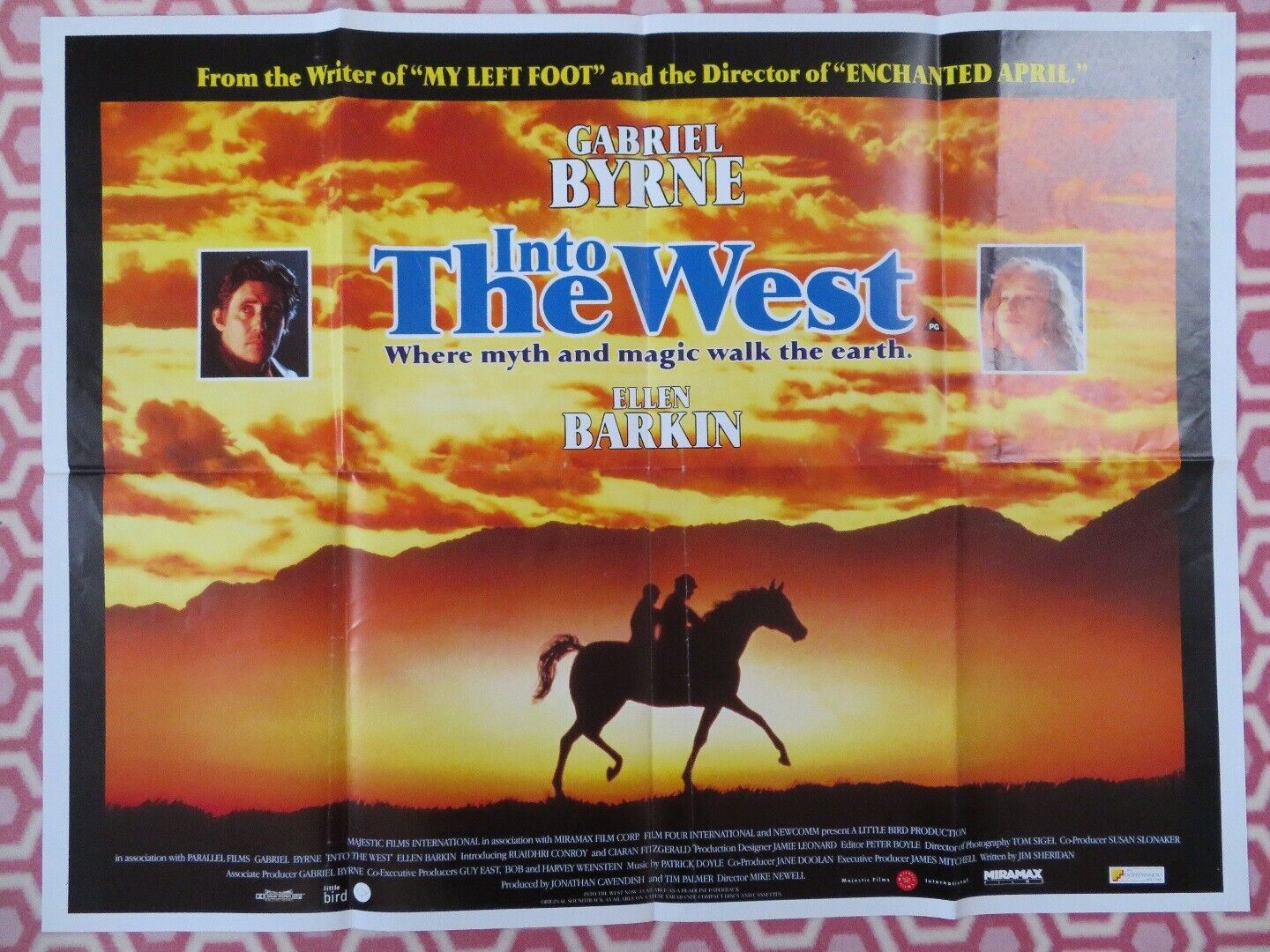 INTO THE WEST QUAD (30" x 40") POSTER GABRIEL BYRNE 1992