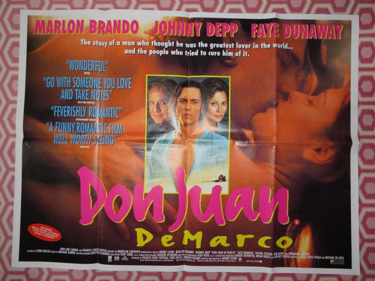 DON JUAN DEMARCO QUAD (30" x 40") POSTER MARLON BRANDO JOHNNY DEPP 1994