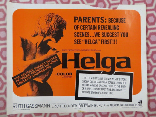 HELGA US HALF SHEET (22"x 28") POSTER RUTH GASSMANN 1967