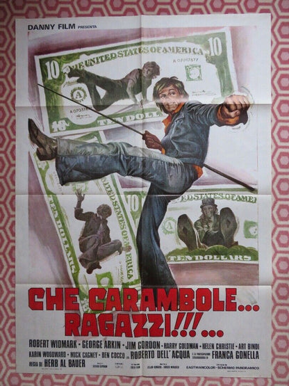 CHE CARAMBOLE.. RAGAZZI!! ITALIAN 2 FOGLIO (55.5"x 39") POSTER 1976