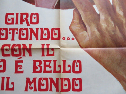 GIRO GIOTONDO CON IL SESSO E BELLO IL MONDO ITALIAN 2 FOGLIO POSTER 1976