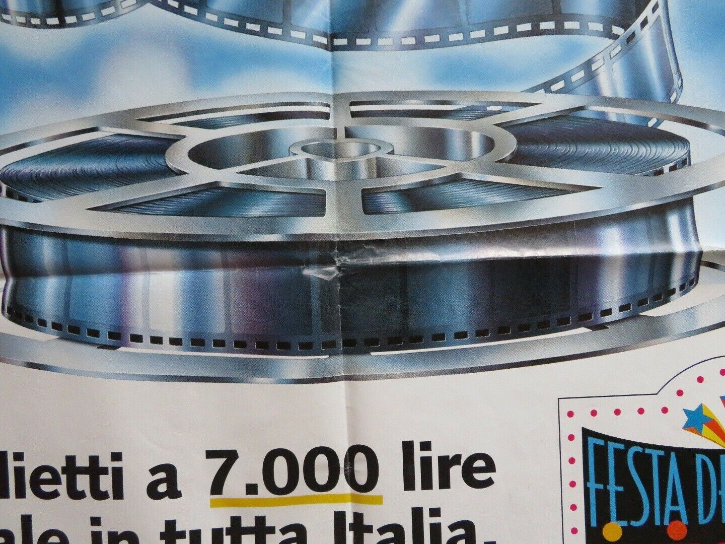 FESTA DEL CINEMA ITALIA ITALIAN 2 FOGLIO (55"x 39") POSTER 1996