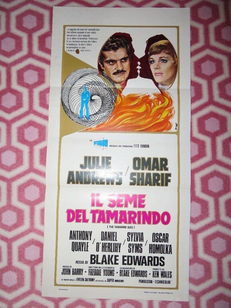 THE TAMARIND SEED LOCANDINA (25.5" x 12.5")POSTER BLAKE EDWARDS OMAR SHARIF 1974