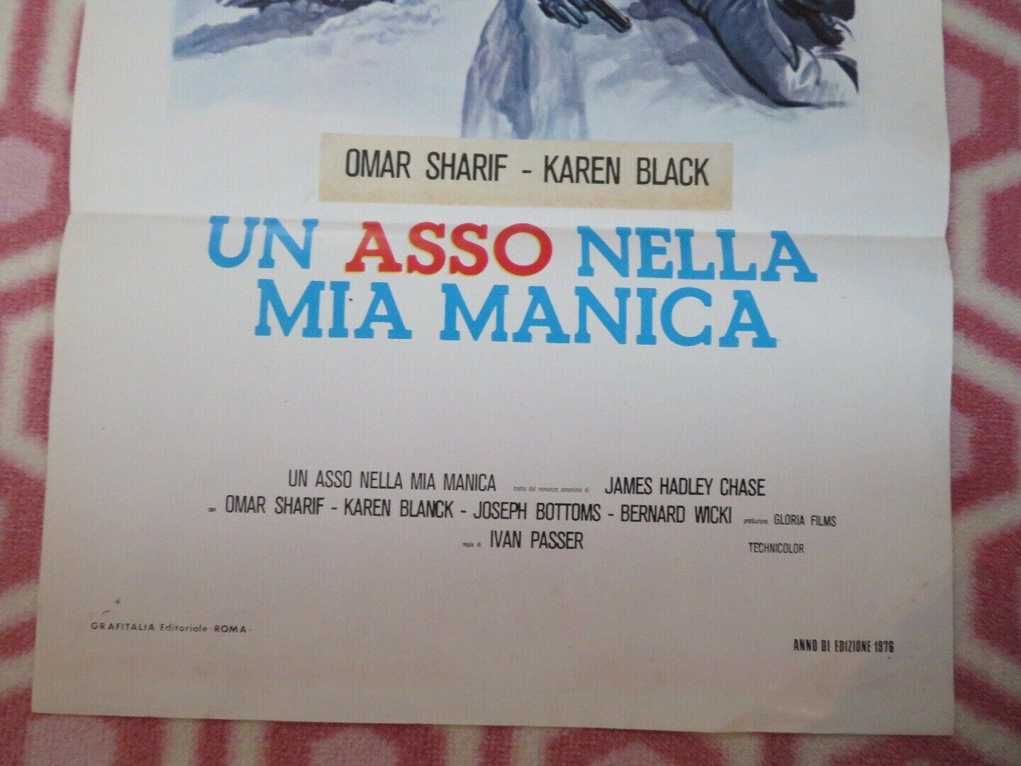 CRIME AND PASSION / UN ASSO NELLA MIA MANICA LOCANDINA (27.5" x 13") POSTER 1976