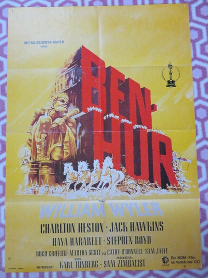 BEN HUR GERMAN A1 (33"x 23") POSTER CHARLTON HESTON  WILLIAM WYLER 1959