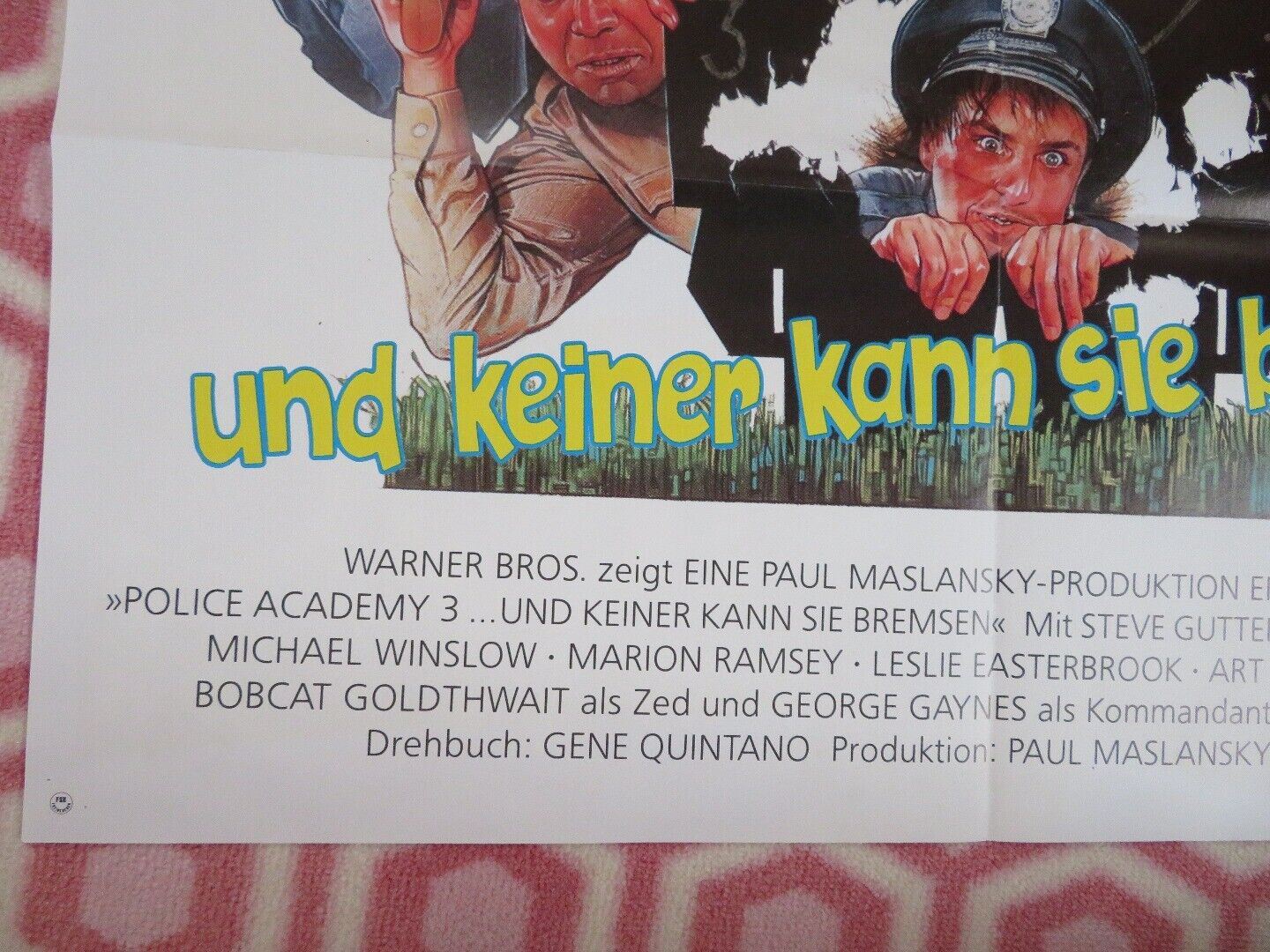 POLICE ACADEMY 3 - BACK IN TRAINING GERMAN A1 (33"x 23") POSTER STEVE GUTTENBERG