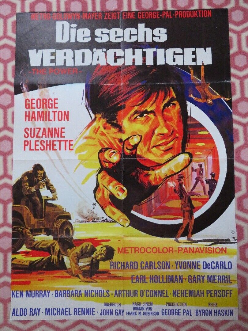 THE POWER  GERMAN A1 (33"x 23") POSTER GEORGE HAMILTON  SUZANNE PLESHETTE 1968