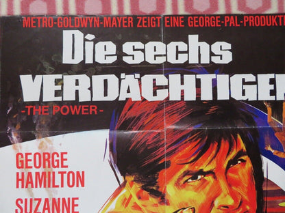 THE POWER  GERMAN A1 (33"x 23") POSTER GEORGE HAMILTON  SUZANNE PLESHETTE 1968