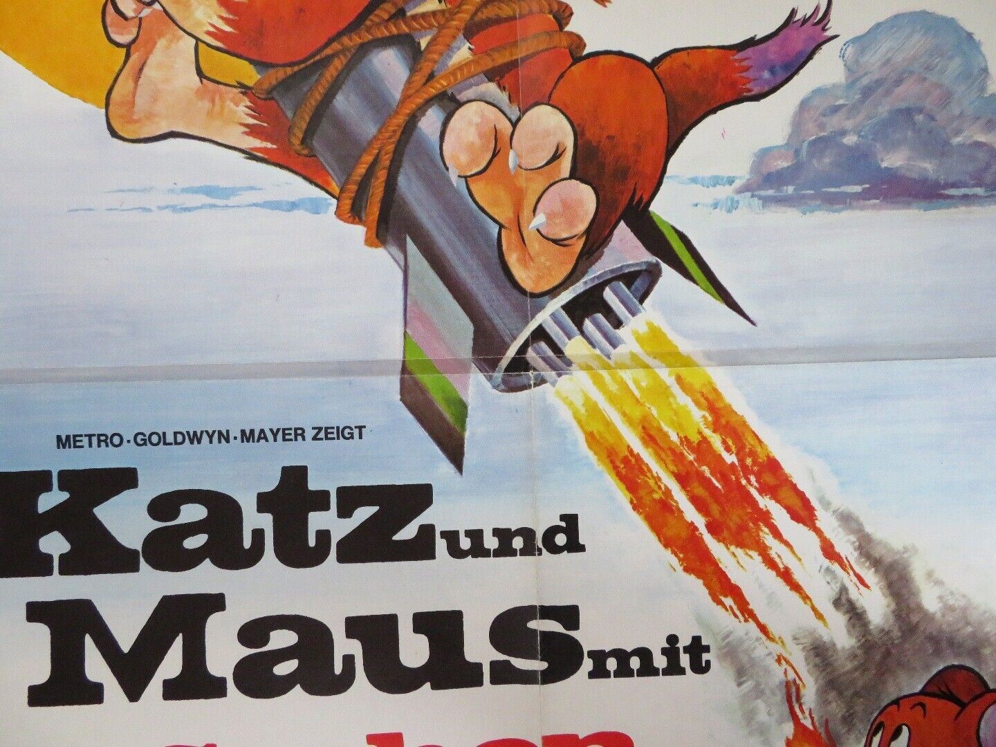 TOM AND JERRY KATZ UND MAUS MIT 100 SACHEN GERMAN A1 (33"x 23") POSTER F.QUIMBY