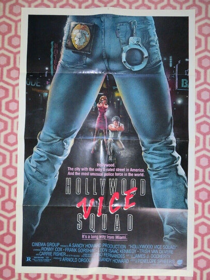 HOLLYWOOD VICE SQUAD US ONE SHEET POSTER CARRIE FISHER 1986 STYLE B