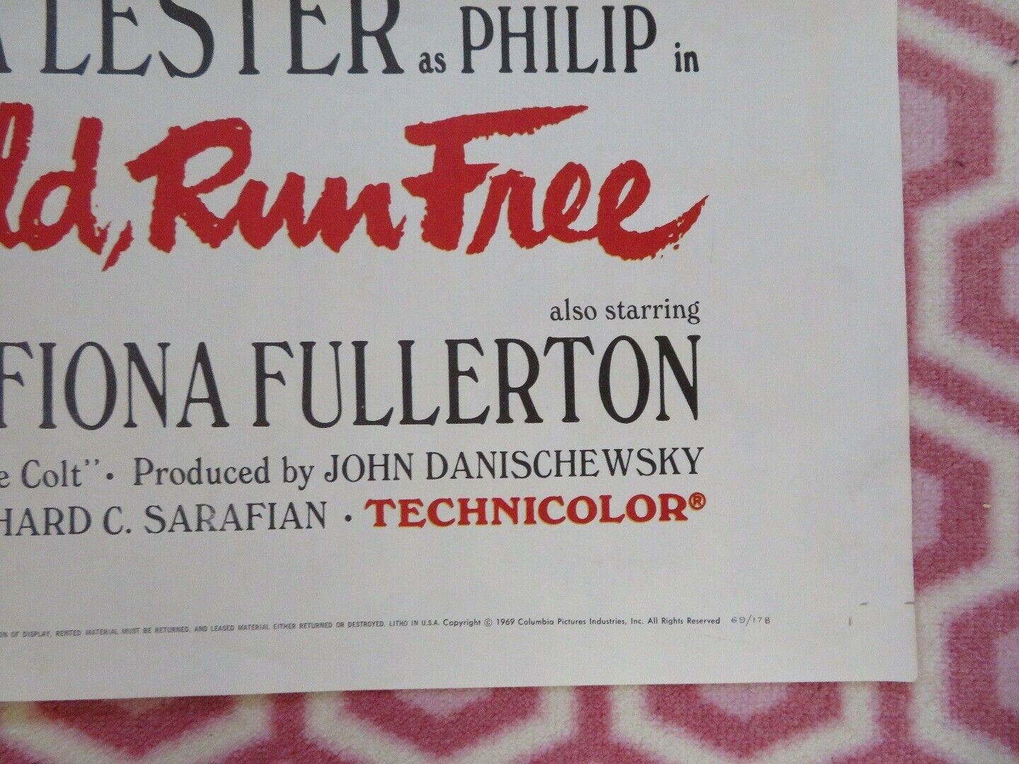 RUN WILD RUN FREE US ONE SHEET POSTER JOHN MILLS 1969