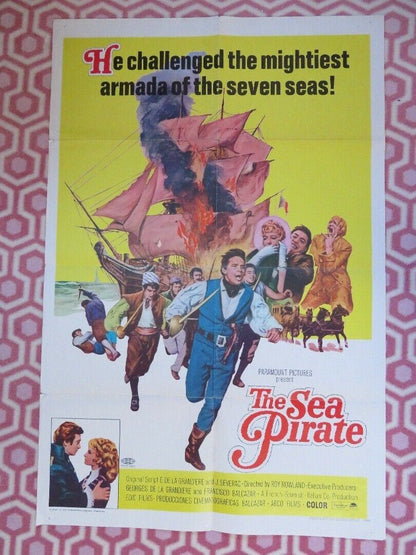 THE SEA PIRATE US ONE SHEET POSTER GERARD BARRAY 1966