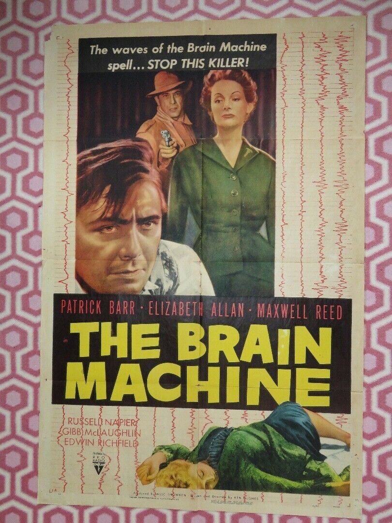 BRAIN MACHINE US ONE SHEET POSTER PATRICK BARR ELIZABETH ALLAN 1955