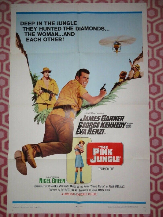 THE PINK JUNGLE US ONE SHEET POSTER JAMES GARNER EVA RENZI 1968