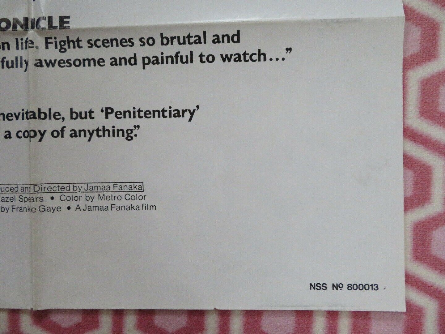 PENITENTIARY US ONE SHEET POSTER LEON ISSAC KENNEDY  1979