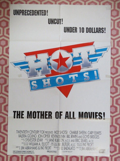 HOT SHOTS! US ONE SHEET POSTER CHARLIE SHEEN 1991