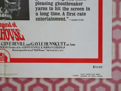 COMBO LAST AMERICAN HERO / LEGEND OF HELL HOUSE US ONE SHEET POSTER JEFF BRIDGES