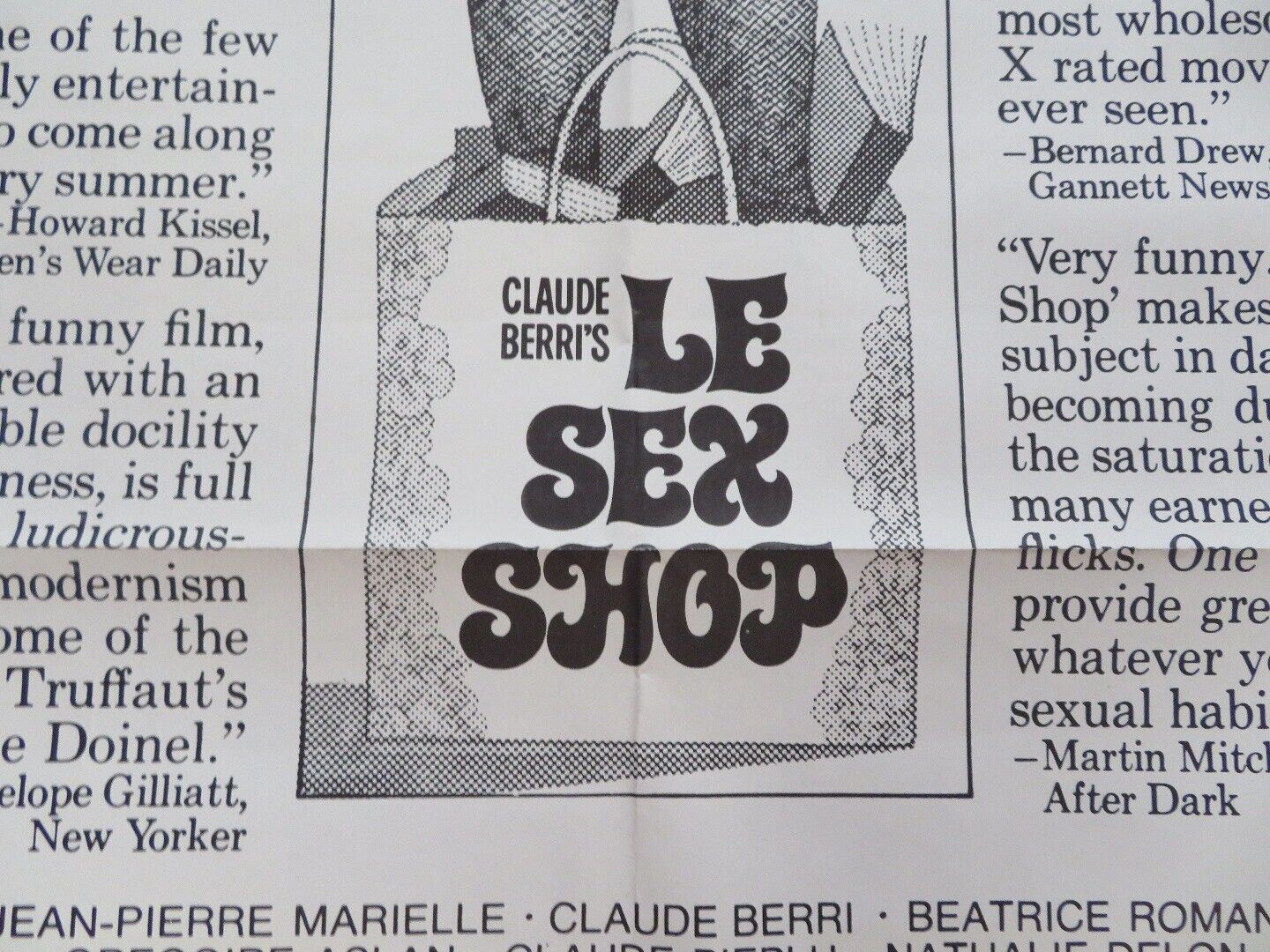 LE SEX SHOP US ONE SHEET POSTER CLAUDE BERRI 1972