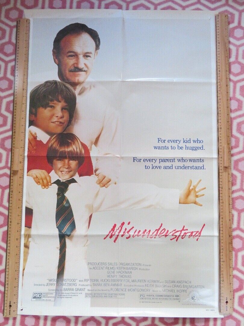 MISUNDERSTOOD US ONE SHEET POSTER RIP TORN GENE HACKMAN 1984 ...