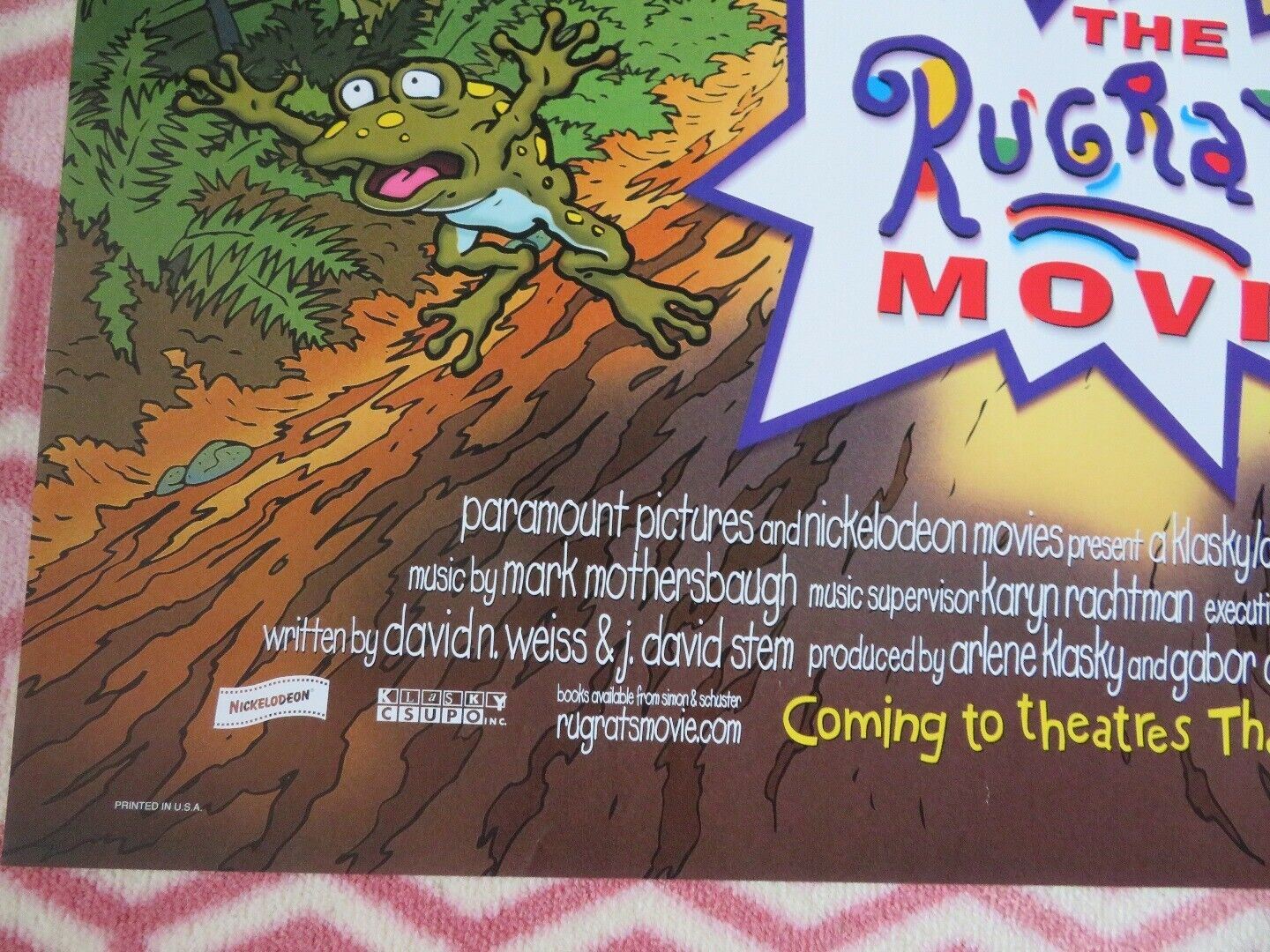 THE RUGRATS MOVIE US ONE SHEET ROLLED POSTER NICKELODEON 1998