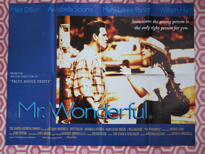 MR.WONDERFUL BRITISH QUAD (30 x 40) POSTER MATT DILLION ANTHONY MINGHELLA 1993