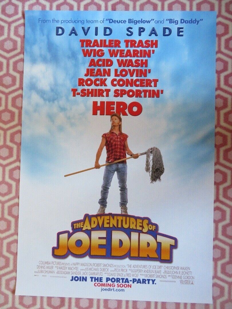 THE ADVENTURES OF JOE DIRT US ONE SHEET ROLLED POSTER DAVID SPADE 2001