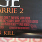 THE RAGE CARRIE 2 US ONE SHEET ROLLED POSTER STEPHEN KING EMILY BERGL 1999
